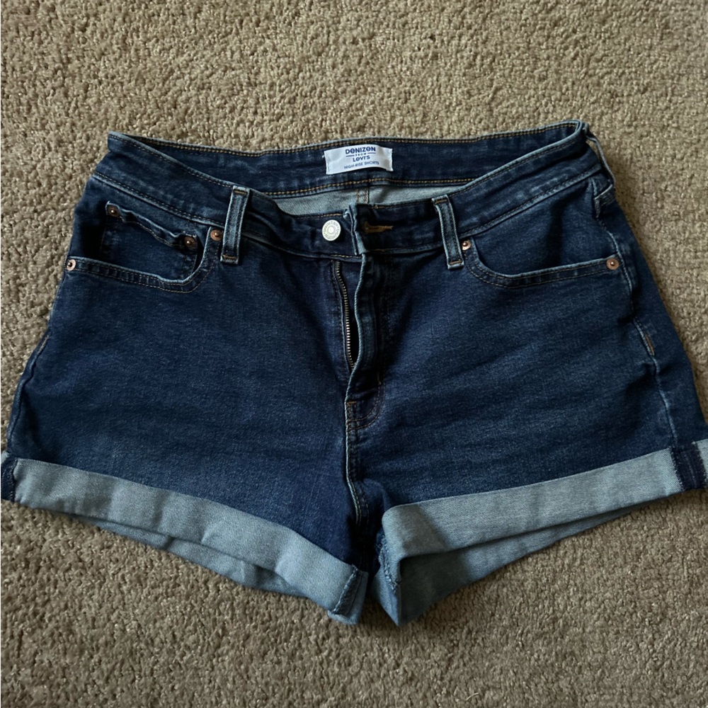 Levis Dark Blue Jean Shorts